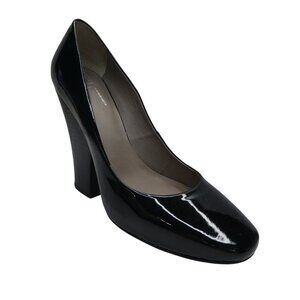 Eileen Shields for Zero + Maria Cornejo Black Patent Leather Pumps Heels